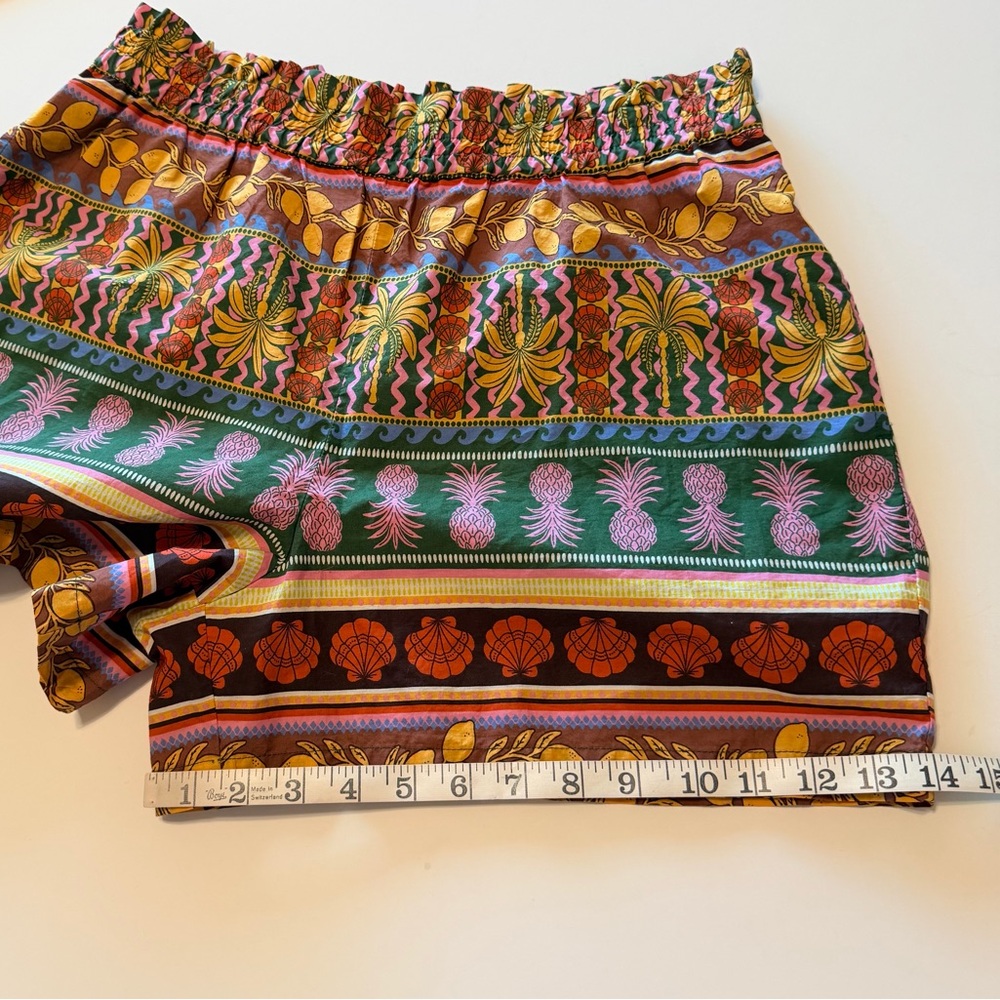 Vero Moda Tropical pineaple print cotton Summer Shorts size L, colorful, NWOT - Picture 8 of 14